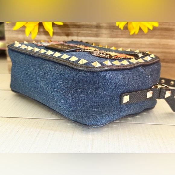 Valentino Garavani Denim Butterfly Crossbody Bag - Picture 6 of 11